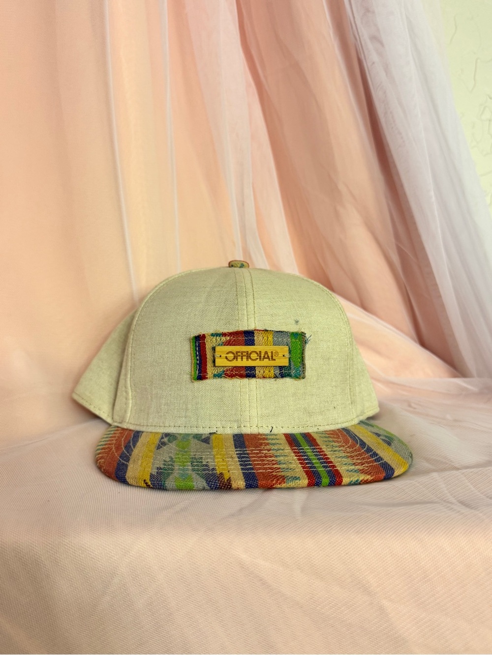 🧢Official Strapback Hat Bamboo Multicolor Pattern Brim Adjustable Cap Street